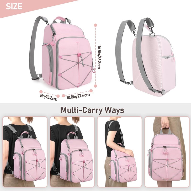 PGmoon Carrying Case Compatible with Oculus Meta Quest 2/Quest 3/Quest 3S/VR Elite Strap, Travel Storage Bag Backpack with Separate Room for Touch Controllers and Multi-Pockets (Patent Design) - Image 5
